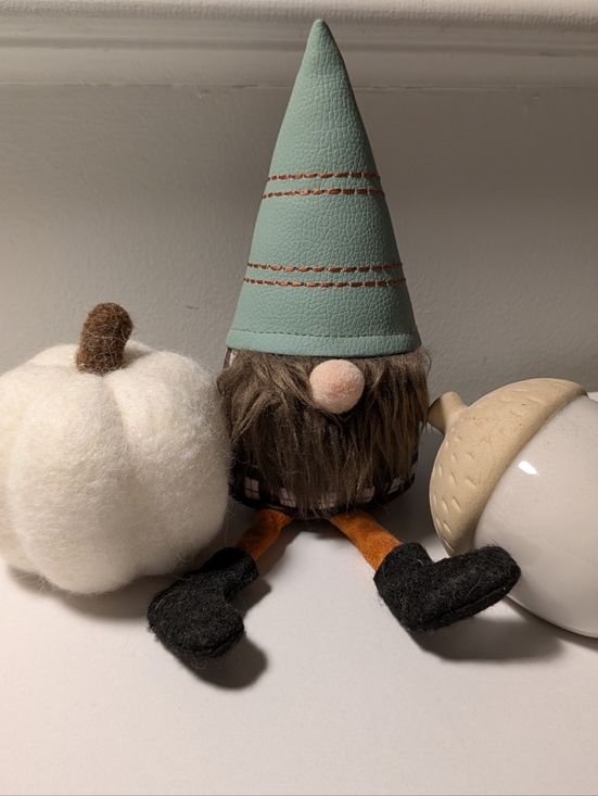 Other - Fall Decor Bundle - Sitting Gnome, Ceramic Acorn & Wool Felt Pumpkin